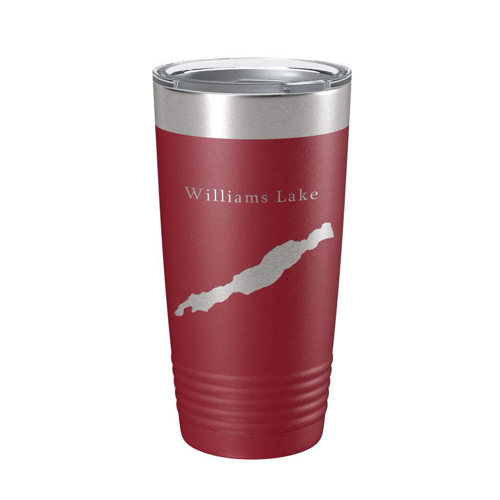 Williams Lake Map Tumbler Travel Mug Insulated Laser Engraved Coffee Cup Washington 20 oz-18