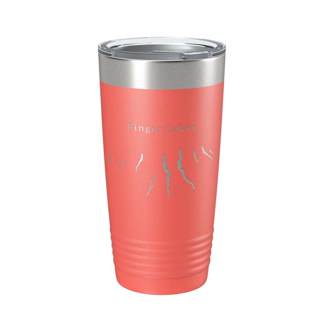 Finger Lakes Map Tumbler Travel Mug Insulated Laser Engraved Coffee Cup New York 20 oz-20